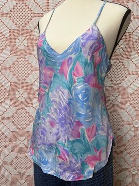 Vintage Silk Floral Cami | Pastel Boho